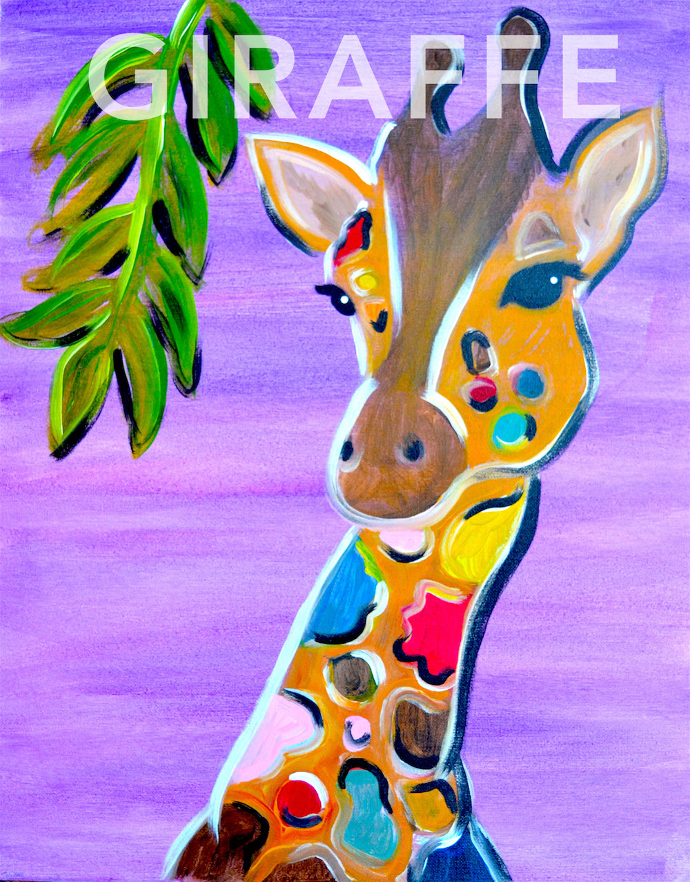 GIRAFFE-canvas-painting - Studio 614